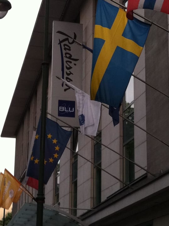 Eingang Hotel Radisson Blu Krakow