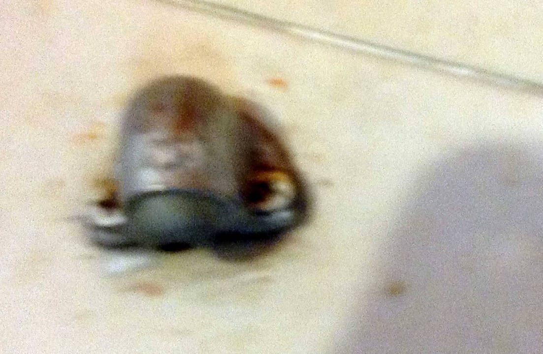 2. Zimmer Türstopper, verrostet und verdreckt Catalonia Riviera Maya & Catalonia Yucatan Beach