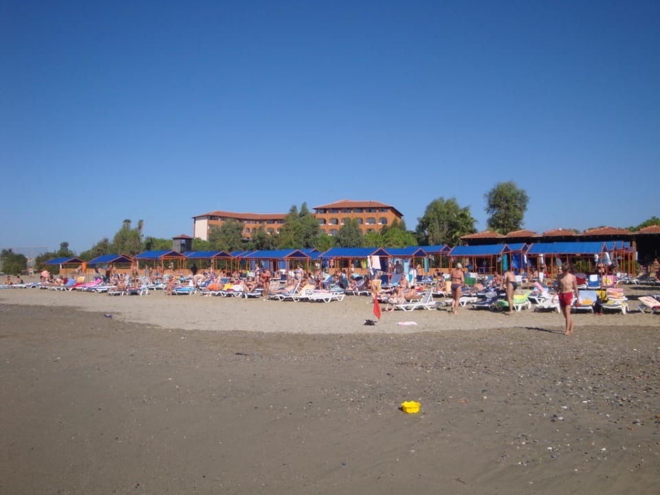 Hotel vom Strand aus gesehen Club Turtas Beach Hotel