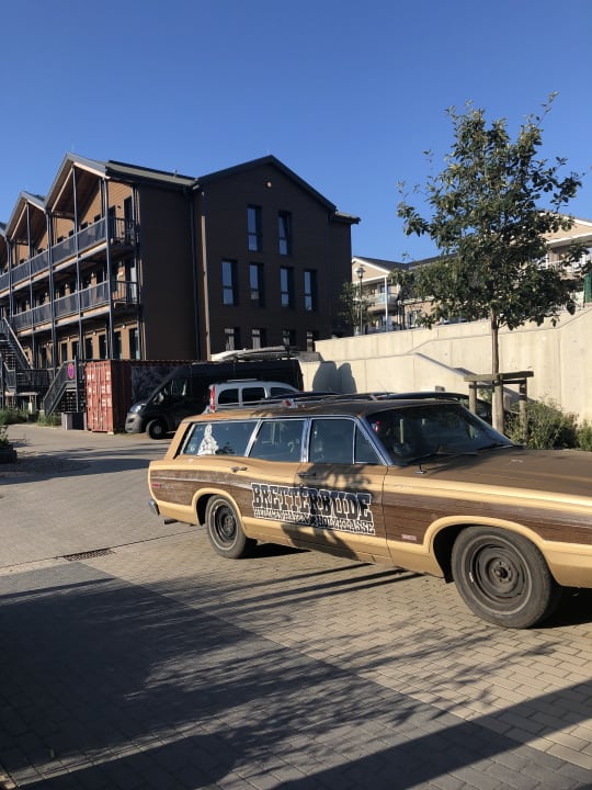 Außenansicht Bretterbude Heiligenhafen