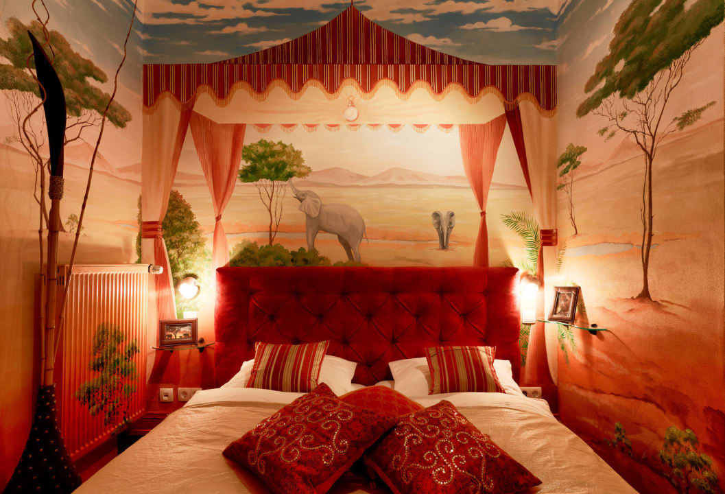 Themenzimmer Afrikanische Savanne PARK VILLA zentral am Mittelrhein