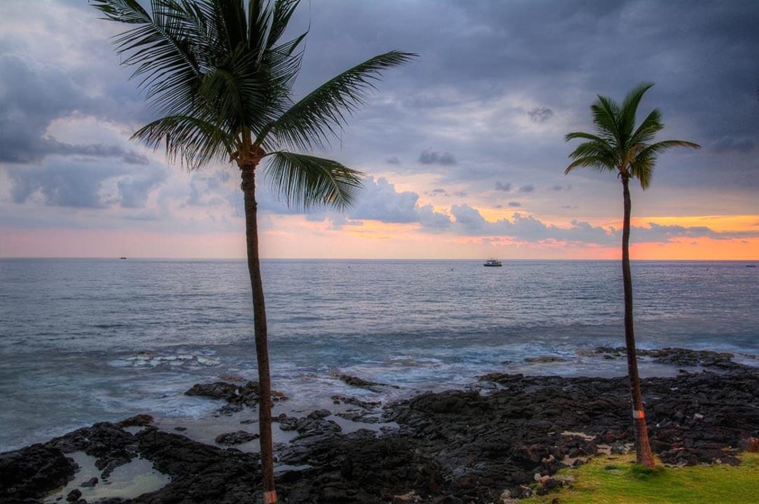 Ausblick vom Balkon Ocean Front Hotel Castle Kona Reef