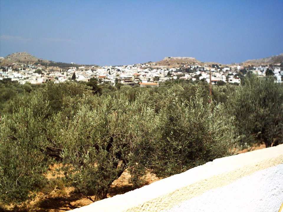 Blick auf Archangelos Hotel Karavos