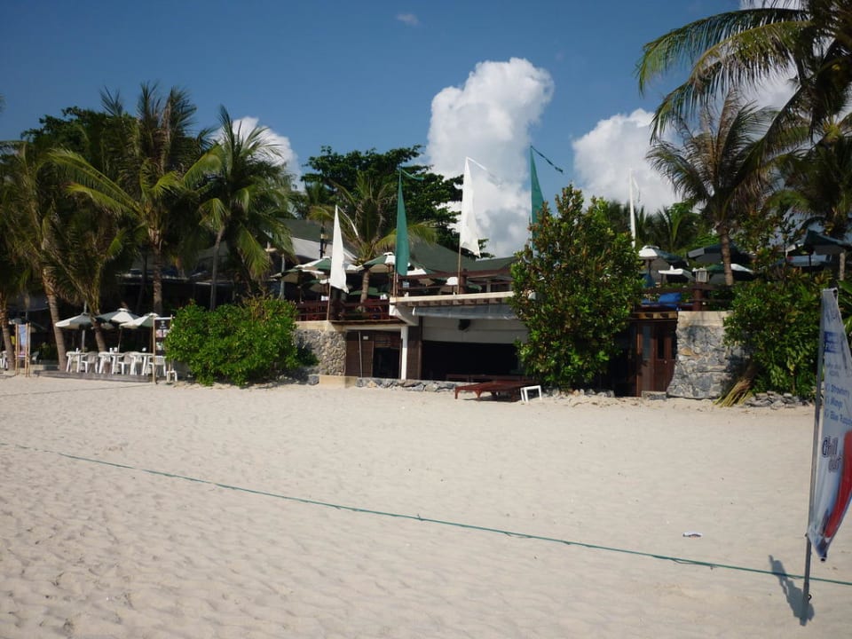 Blick auf Massageraum und Hotel  Banana Fan Sea Resort