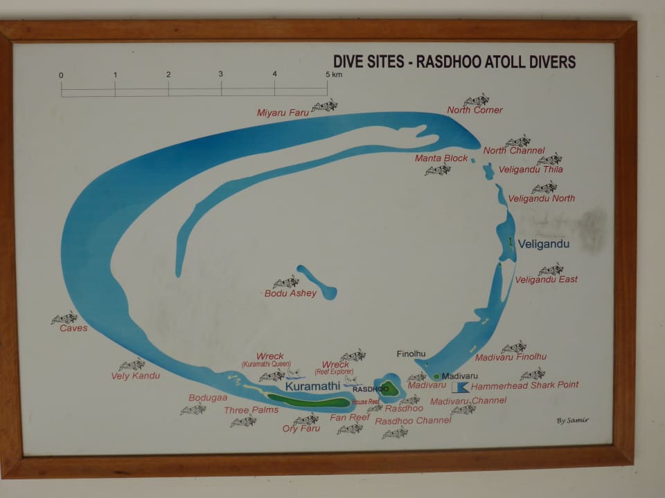 Tauchkarte Kuramathi Maldives