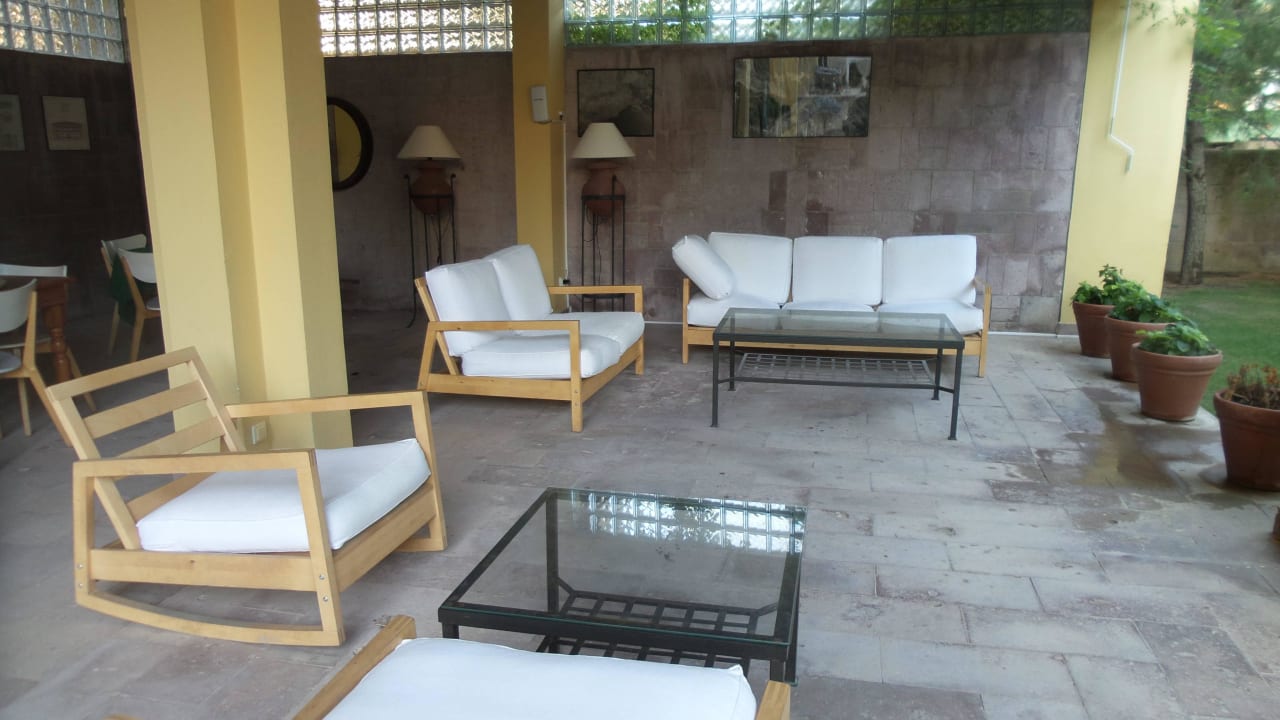 Sitzbereich, hier ist ein Router Hotel Palm Court