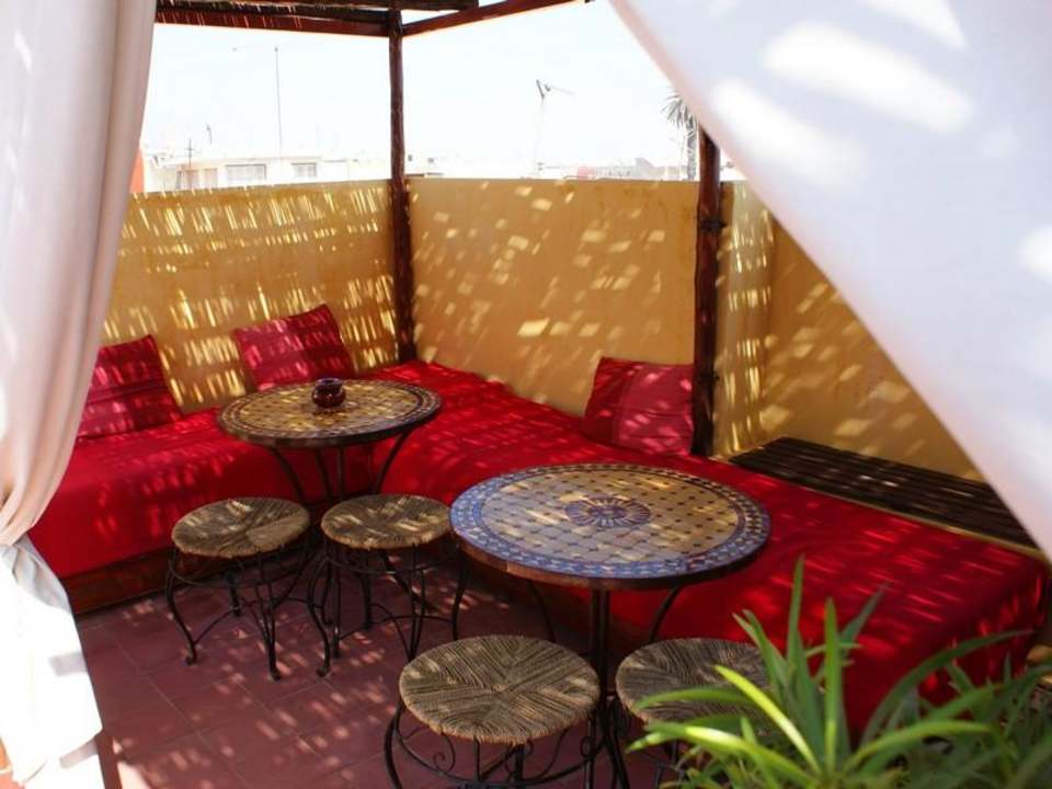 Salon sur la terrasse Hotel Riad à la Belle Etoile