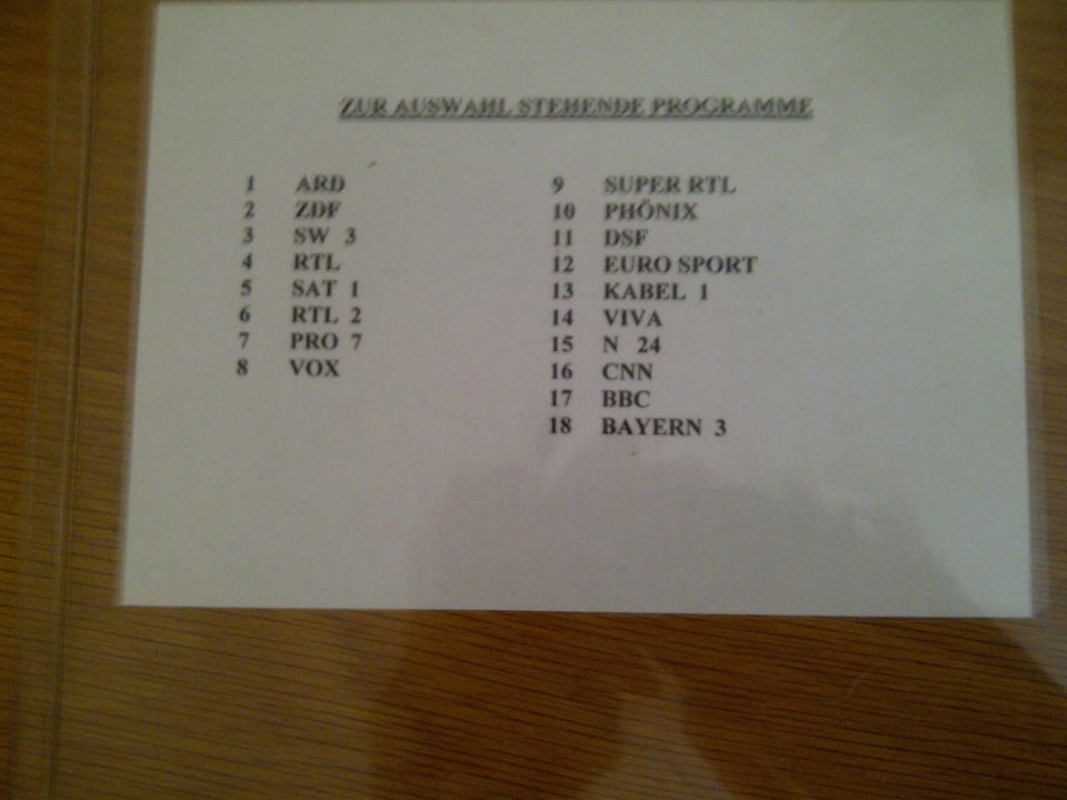 Programmliste Hotel Drei Könige