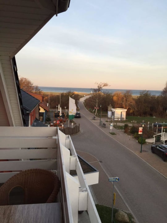 Blick vom Balkon unserer Suite Strandhotel Deichgraf