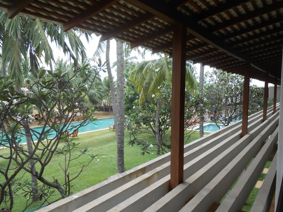 Blick vom Balkon.  Hotel Jetwing Beach