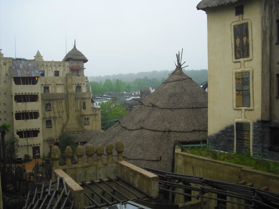 Hotelgarten vom Balkon Hotel Matamba - Phantasialand Erlebnishotel