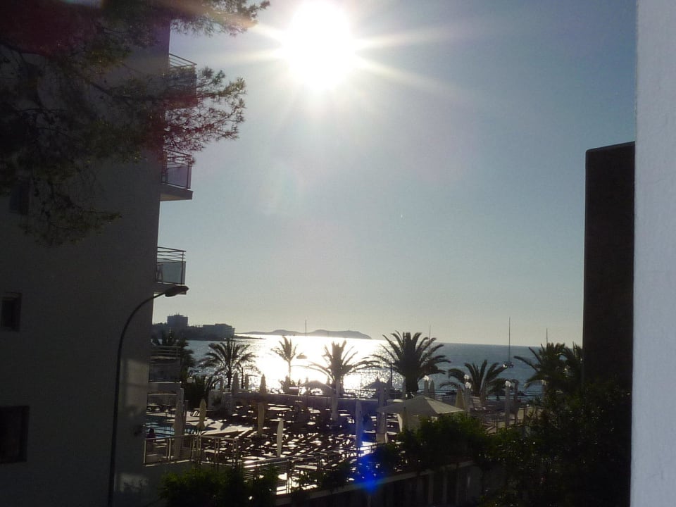 Vom Bett. Hotel Osiris