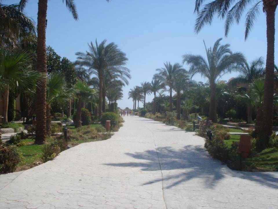 Weg durch die Gartenanlage zum Strand Ali Baba Palace Resort