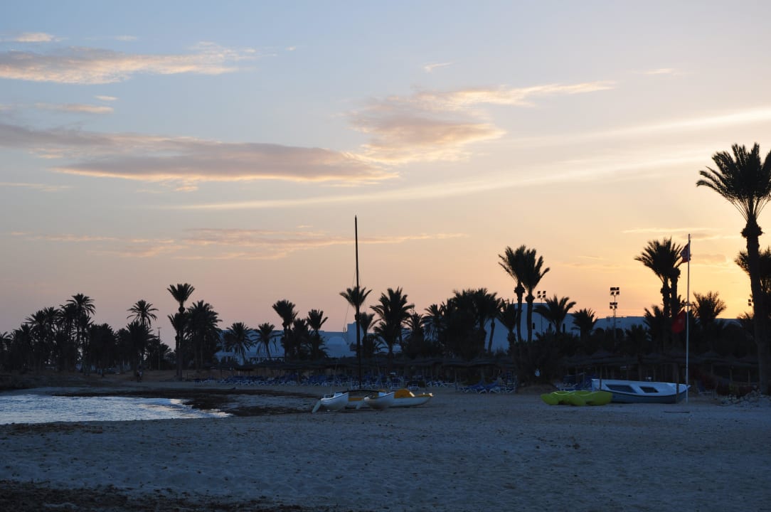 Plaża o zachodzie słońca Club Palm Azur