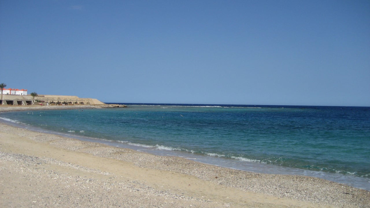 Am Einstieg, Blick aufs traumhaft blaue Meer Coral Sun Beach