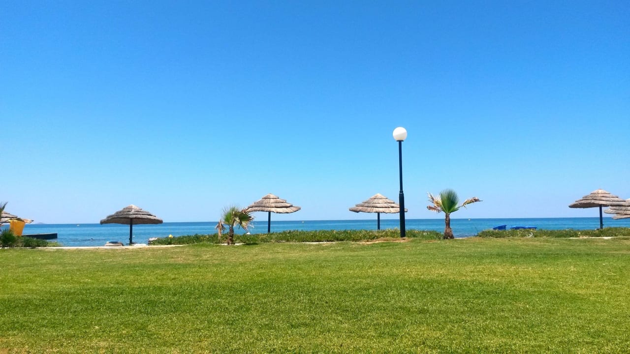 Blick aufs Meer, von der Taverne aus Lyttos Beach Hotel