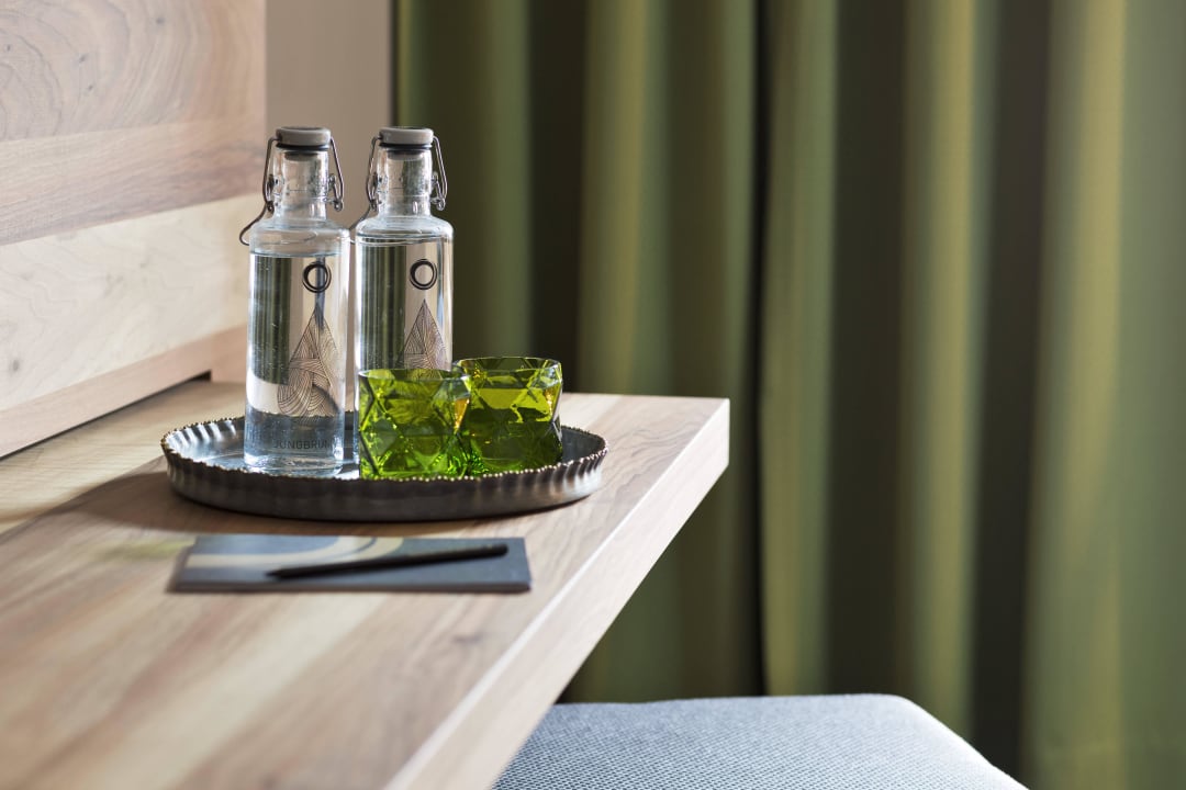 Jungbrunnen-Wasser in Soul Bottles Stadthotel brunner