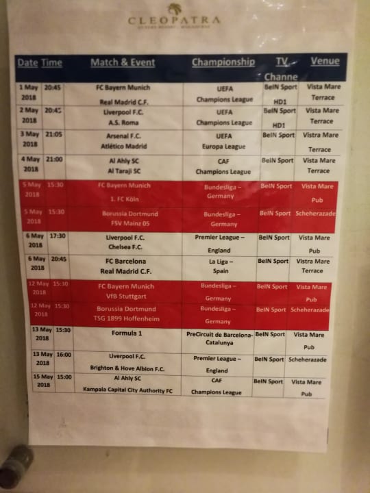 Public Viewing Cleopatra Luxury Resort Makadi Bay