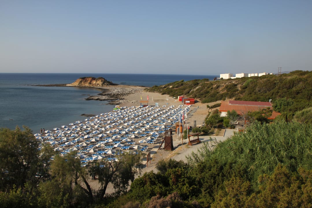 Blick von oben auf den Strand Rodos Princess Beach Hotel & Spa