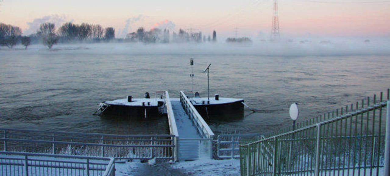 Winteraussicht 2013 Hotel Baumberger Rheinterrassen