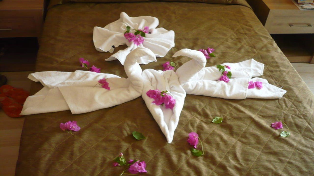 Unser Bett am ersten Tag Calimera Hane Garden