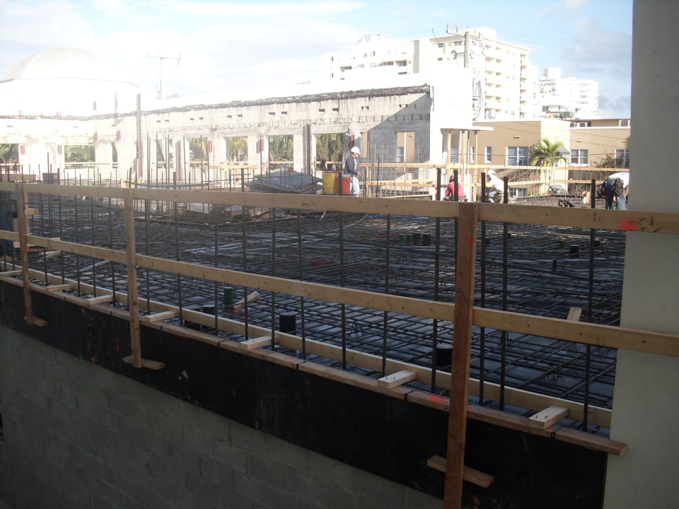 Ausblick aus unserem Zimmer auf die Baustelle Hotel San Juan