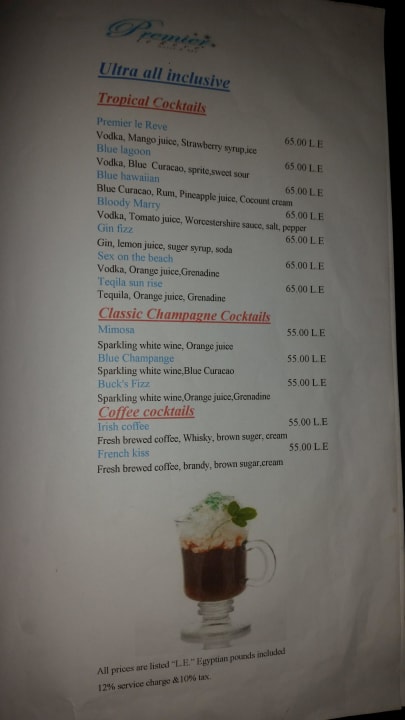 Getränke Premier Le Reve Hotel & Spa