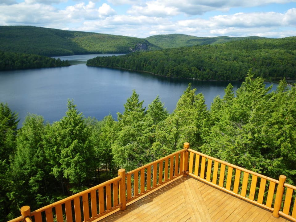 Blick vom Balkon Hotel Sacacomie