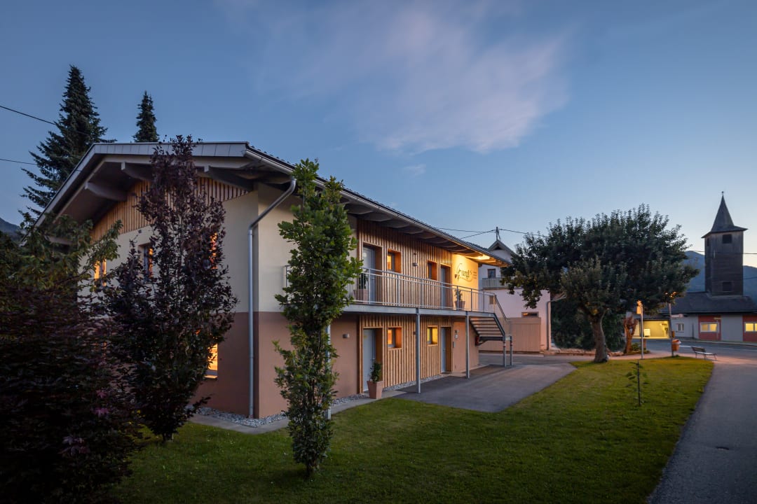 Außenansicht Burgl's Apartmenthaus Nassfeld in Kärnten