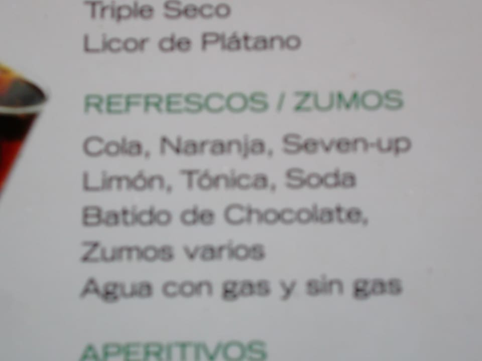 AI-Getränkekarte Hotel Floresta