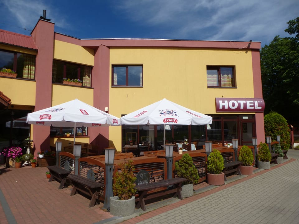 Terrasse des Restaurants Hotel Kopernik