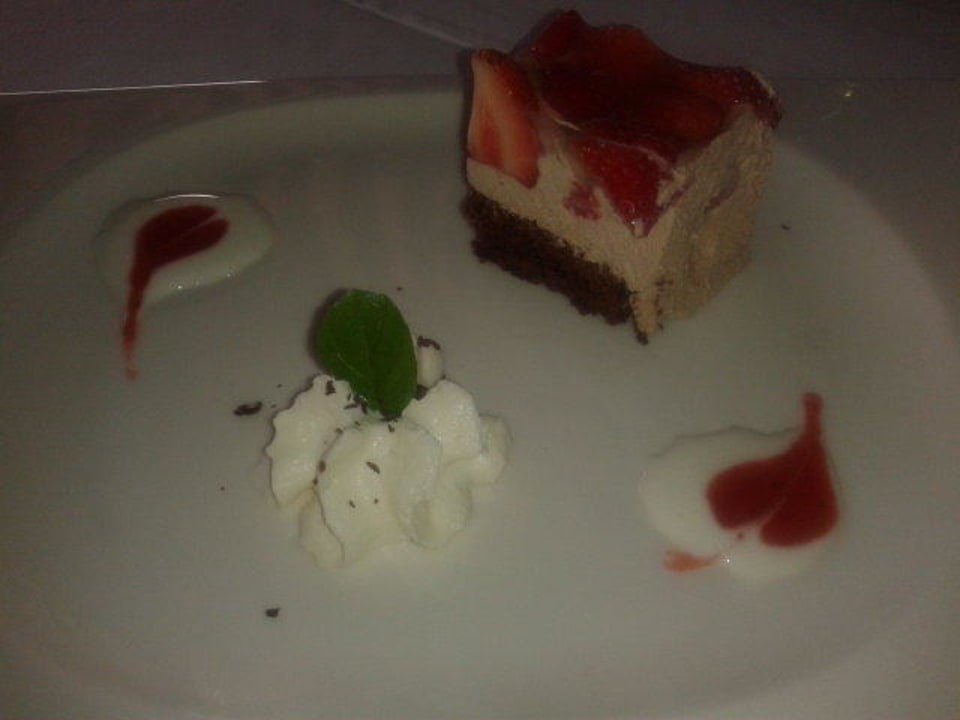 Eines der traumhaften Desserts Hotel Landhaus Streklhof