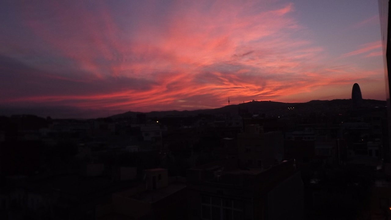Ausblick aus unserem Zimmerfenster Hotel 4 Barcelona
