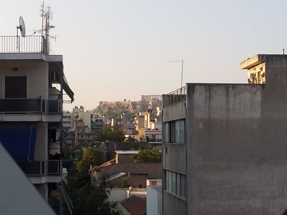 Blick auf die Akropolis Apollo Hotel