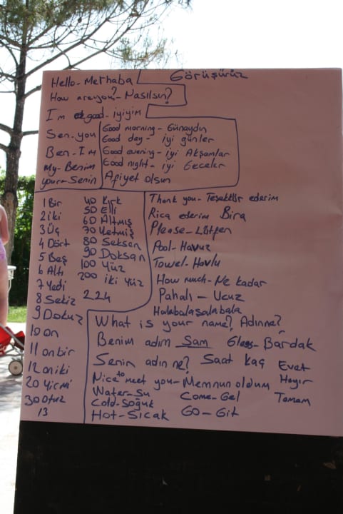 Lekcja tureckiego Kustur Club Holiday Village