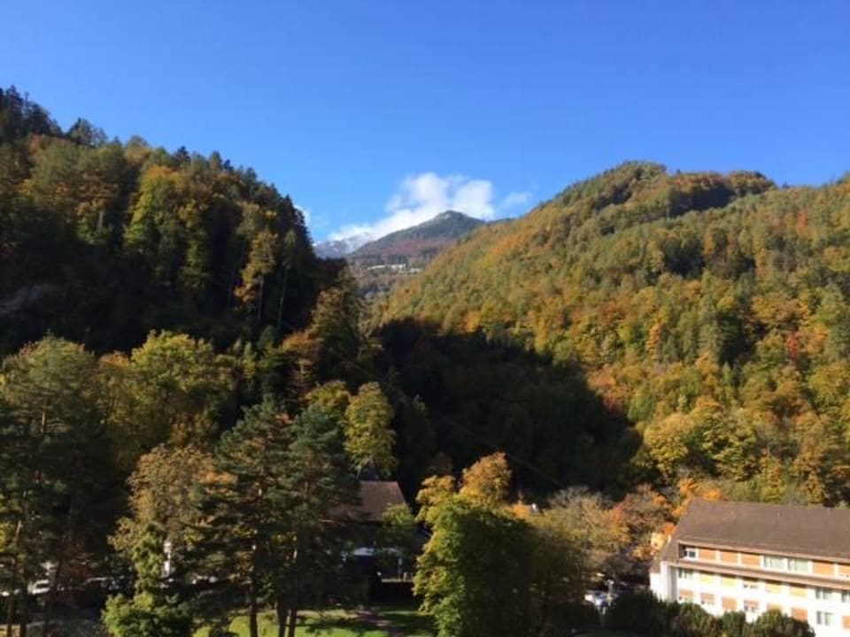 Ausblick vom Balkon Grand Resort Bad Ragaz