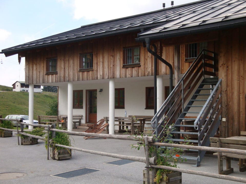 Terrassen der Ferienwohnungen Berggasthaus Walleralm