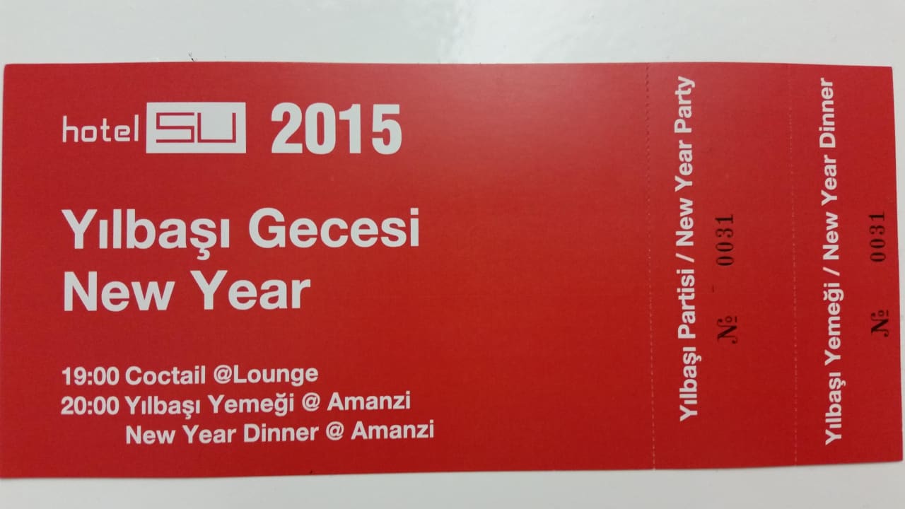 Eintrittskarte für die New Year Party Hotel SU & Aqualand