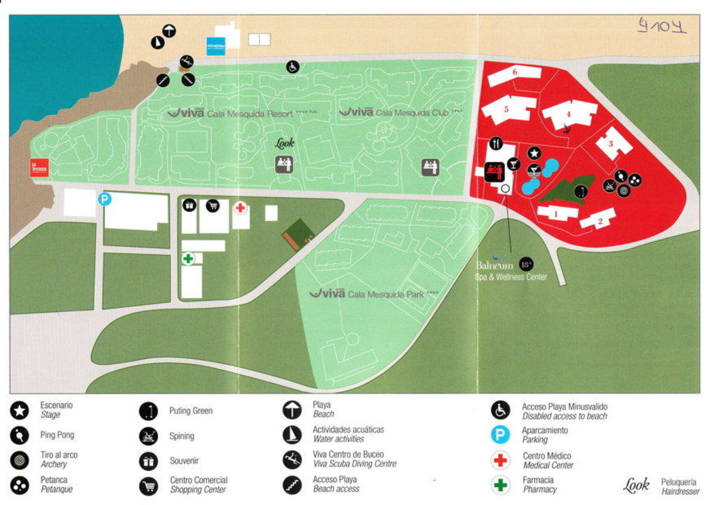 Hotel Übersichtskarte VIVA Cala Mesquida Suites & Spa 16+