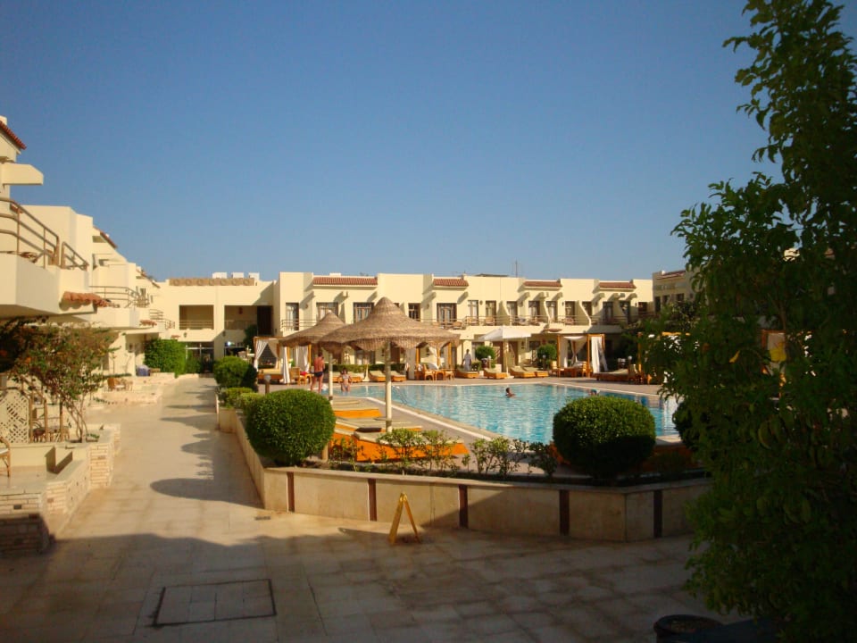 Панорама отеля - внутренний двор с бассейном Cataract Layalina Hotel Naama Bay