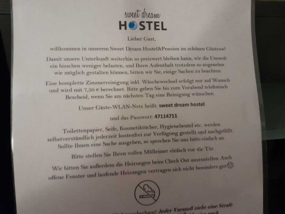 Zimmer Sweet Dream Hostel & Pension