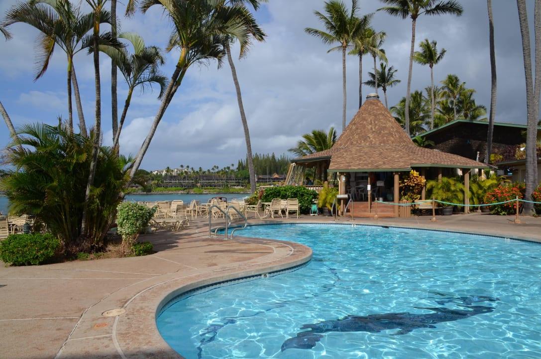 Pool und Gazebo-Restaurant Hotel Outrigger Napili Shores