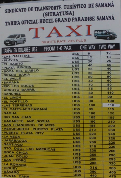 Taxipreise ab GPS Wyndham Alltra Samana