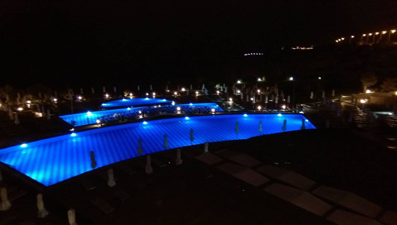 Pool by Night Hotel Kalithea Horizon Royal