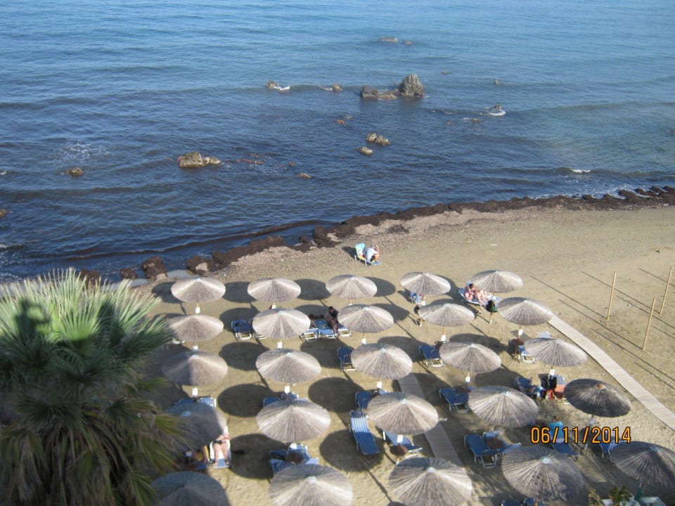 Hotelstrand vor dem Corissia Princess Corissia Beach Hotel