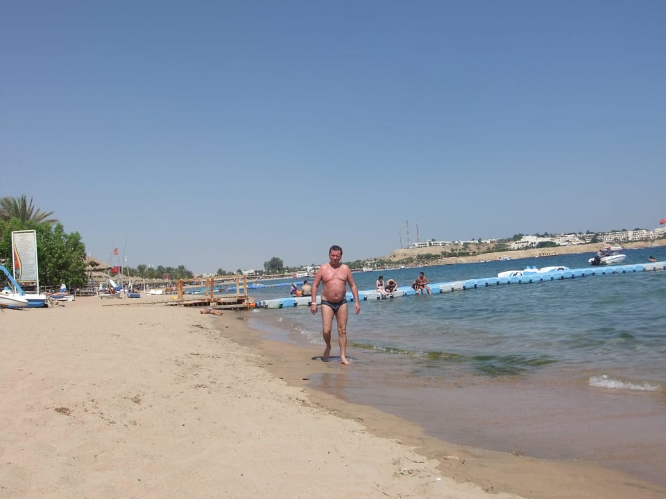 Der saubere schöne, sandige Strand. Ghazala Beach