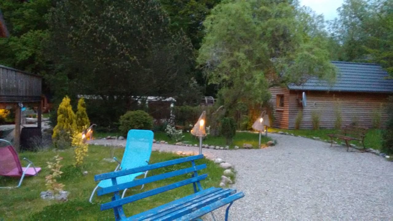 Blick zum mietbaren Bungalow Lodge Seaside Boutique Hotel