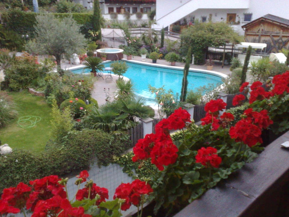 Ausblick vom Balkon Andreas Hofer Ferienwohnungen