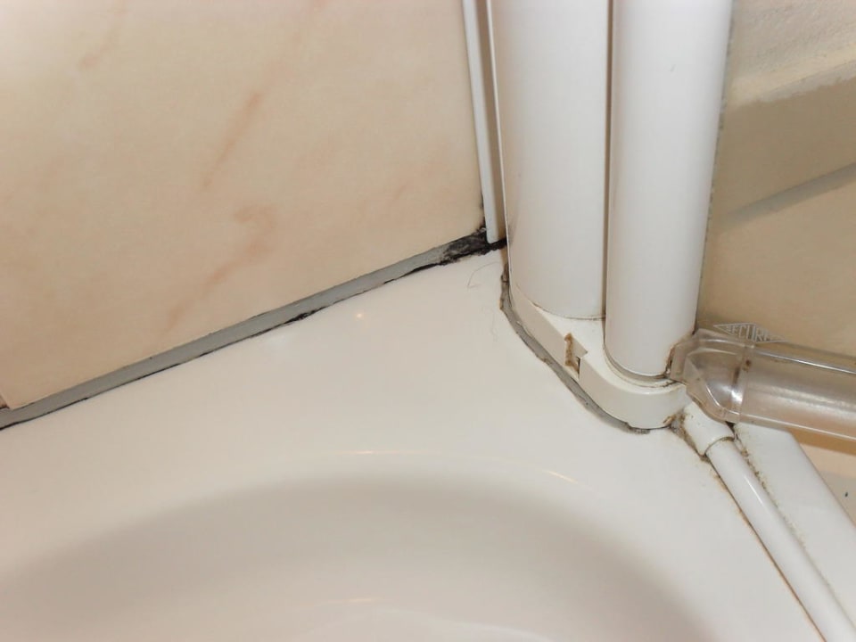 Schimmel und Dreck in der Dusche Vier Jahreszeiten am Yachthafen