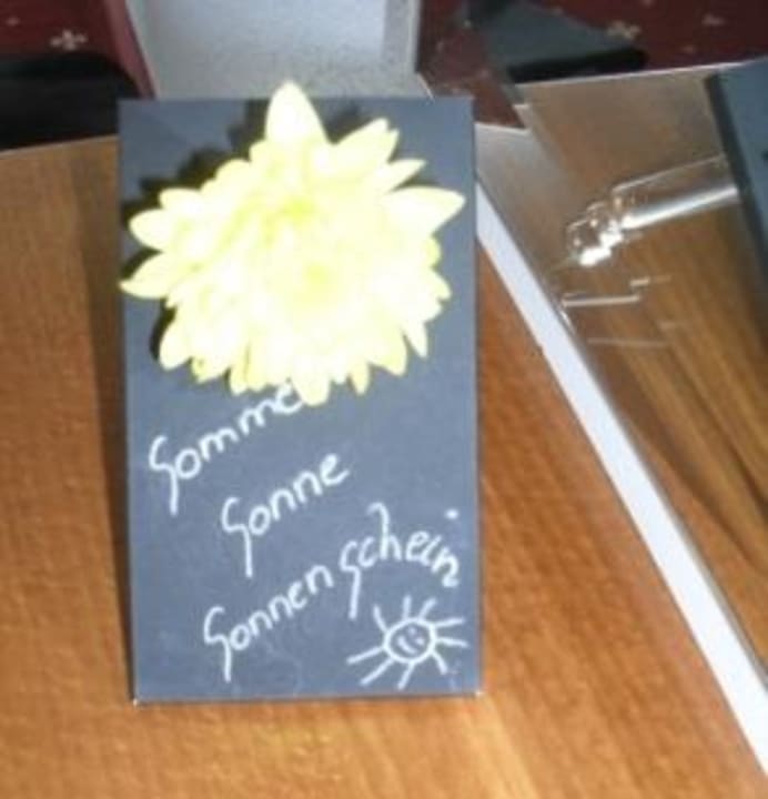 Netter Willkommensgruß Hotel Fährhaus